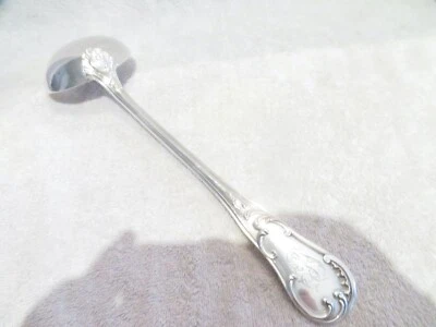 19th c french 950 silver Soup ladle rococo st P Queille - Image 1 of 4