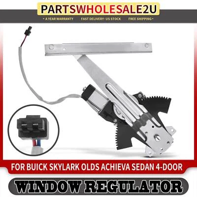 Regulador de ventana eléctrica trasero derecho con motor para Buick Skylark Olds Achieva Pontiac Foto 1 de 4
