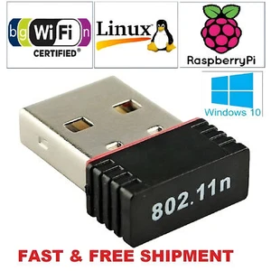 NEW 2021 Mini USB WiFi WLAN Wireless Network Adapter 802.11 Dongle RTL8188 lapto - Picture 1 of 2