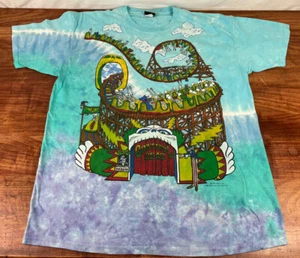 Grateful Dead Liquid Blue Tye Die Achterbahn Shirt Herren 2X Brockum Collection - Bild 1 von 5