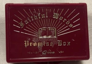 VTG Faithful Words Promise Box Spiritual Biblical Quotes Snap Close - Picture 1 of 9