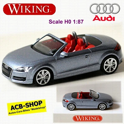 Audi Tt Roadster Tipo 8J 2006-10 Avus Argento Effetto Perlato Metal 1:87 Wiking - Immagine 1 di 4