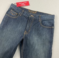 Kimes Ranch Men's Roger Jeans Dark Wash Slim Fit Bootcut W35 L32 NWT