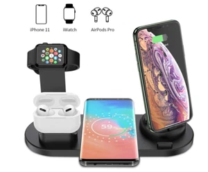 Wireless Charger, Acokki 4 in 1 Wireless Charging Stand for Apple Watch & Airpod - Picture 1 of 7