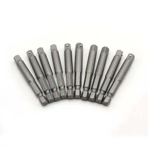 Juego de brocas adaptadoras de extensión de enchufe de alimentación de 1/4 pulgadas TMAX 10 piezas para atornillador de impacto - Imagen 1 de 4