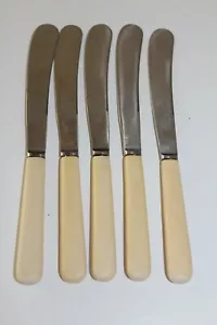 Juego de 5 cuchillos de postre de acero inoxidable vintage E. Bingham & Co de 5 L#1638 - Imagen 1 de 3