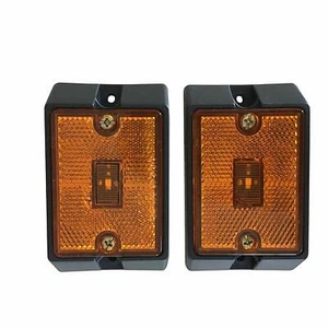 2pc Amber 4" Side Marker Lights LED Truck Trailer Clearance Super Bright - Picture 1 of 4