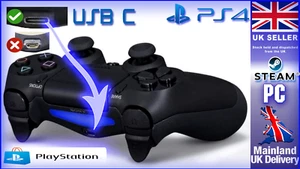 🎮 Mando Inalámbrico OFICIAL SONY PS4 PlayStation 4 Negro -Puerto de Carga TIPO C - Imagen 1 de 4