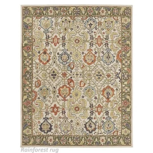 Alfombra acolchada tradicional hecha a mano 100 % lana - Elegante decoración para el hogar y la sala de estar - Imagen 1 de 6