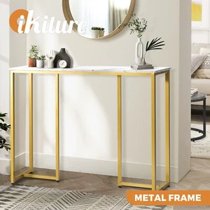Oikiture Console Table Hallway Entry Side Tables Marble Effect Hall Display WHGD - Picture 1 of 11