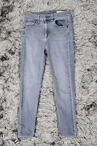 Jeans donna denim skinny alla caviglia Rag & Bone 24 x 21 grigio cotone vita alta zip-fly - Foto 1 di 22