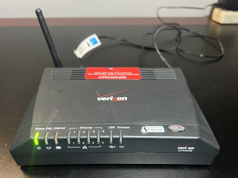 Verizon Actiontec GT704WG DSL Modem Router 4-Port 54 Mbps Wireless - Image 1 of 4