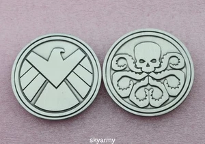 Agents of shield Avengers Captain America Hydra/Red Skull chanllenge coin-45mm - Picture 1 of 4