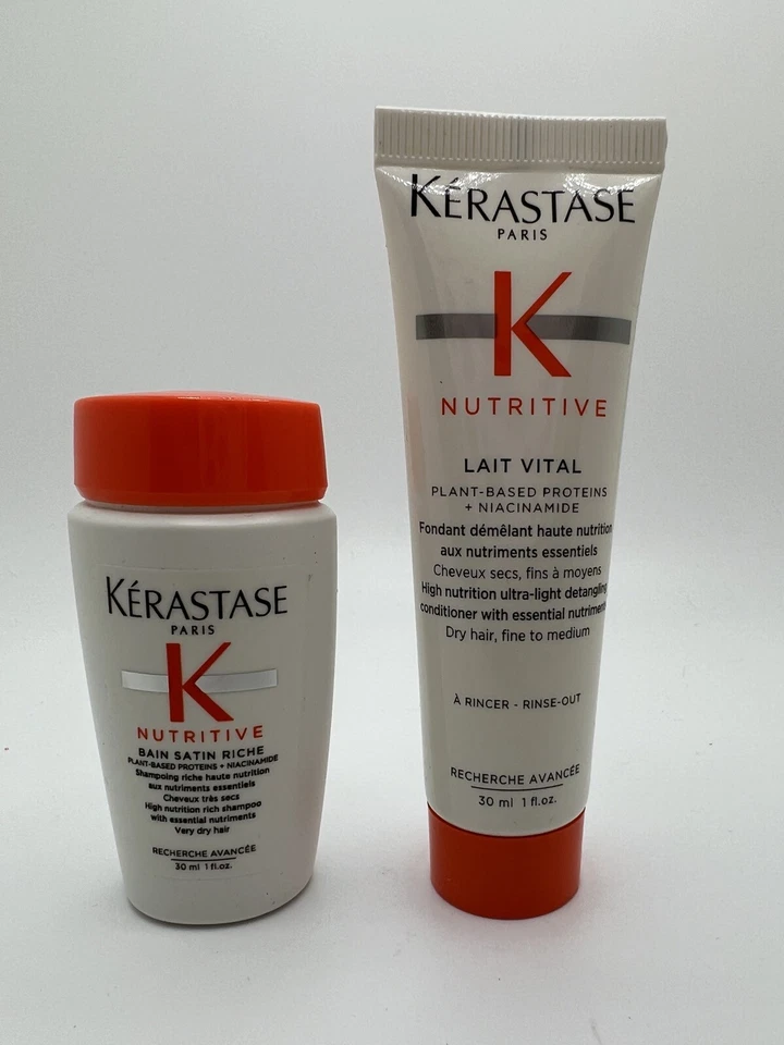 Kerastase Nutritive Shampoo & Conditioner Travel Size Duo Set 1 oz / 30 ml Each - Image 1 of 1