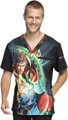 New with Tag Tooniforms Men's Doctor Strange Scrubs Top V-Neck TF700 Size Small - Image 1 of 4