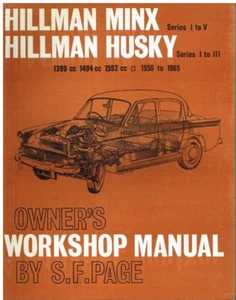 HILLMAN MINX SALOON CABRIO ESTATE I II IIIA IIIB IIIC V WORKSHOP MANUAL *VGC* - Picture 1 of 1