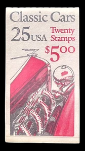 Scott 2385a, 1988 Issue Classic Cars - (20) 25c Stamps - Unopened Booklet - MNH - Picture 1 of 2