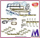 ENGINE RE-RING OVERHAUL KIT Ford 289 1968-72 Rings+Rod/Main Bearings+Gaskets