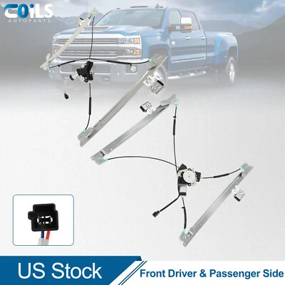 For 2004-2007 Dodge Caravan Van Pair Front Side Window Regulator with Motor - Image 1 of 4