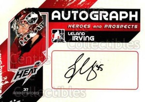 2010-11 ITG Heroes and Prospects Auto #ALI Leland Irving