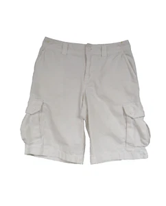 Polo Ralph Lauren Boys Shorts Size 14 Cargo Logo Off White Cotton W/Blemishes - Picture 1 of 12