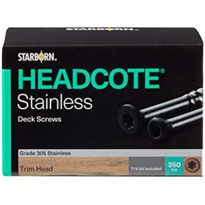 Headcote 8 x 2-1/2" - 31 Tan Gray - Stainless Steel Trim Head Deck Screws - 350 - Picture 1 of 3