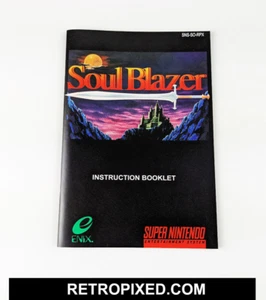 Soul Blazer - SNES Manual - English - NEW Replacement - Picture 1 of 4