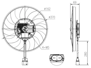 Premier Right Engine Cooling Fan Fits Audi A8 2009-2018 A6 2012-2018 - Picture 1 of 7