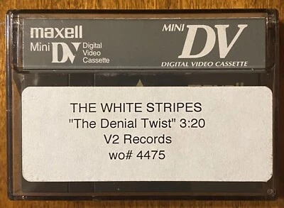 The WHITE STRIPES The Denial Twist V2 Records In-House PROMO ONLY Mini DV JACK Foto 1 de 2