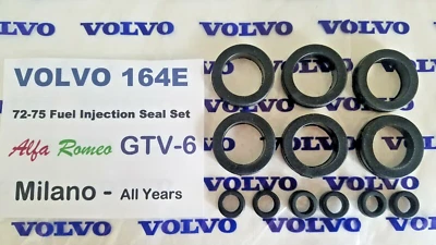 Volvo 164E, Alfa Romeo 164 - Milano y GTV-6, Jaguar, kit de sello de inyector de combustible -12  Foto 1 de 4