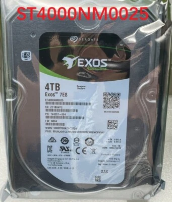 Seagate EXOS  ST4000NM0025 4TB 7.2K 12Gbps 128MB Cache 3.5" SAS HDD Hard Drive - Image 1 of 2