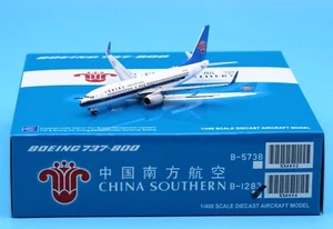 JC Wings 1:400 China Southern Boeing B737-800 aereo pressofuso jet modello B-1283 - Foto 1 di 13
