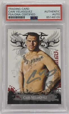 Cain Velasquez Signed 2010 Leaf  Card UFC Fighter PSA/DNA Slabbed - Image 1 of 2