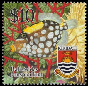 KIRIBATI 803 - Pez gatillo payaso "Balistoides conspicillum" (pa85533) - Imagen 1 de 1
