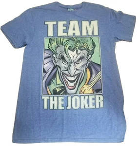 Camiseta The Joker Para Hombre Talla Pequeña Batman DC Comics Azul Gráfico Camiseta Equipo Nueva - Imagen 1 de 8