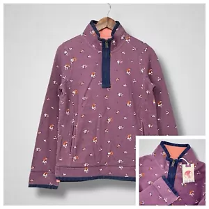 Fat Face The Airlie Pullover Sweatshirt Damen 4 Euro 36 lila geblümt 1/4 Zip - Bild 1 von 11