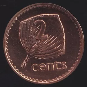 Fiji 1969 Two Cents 2c Elizabeth II - Specimen (Proof Like) - Foto 1 di 3