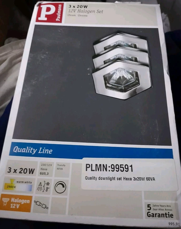 Paulmann Halogen X3 Hexagon Einbauleuchte PLMN:99591 Original  - Bild 1 von 3