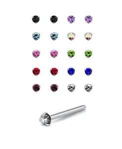 Lot 20 Nose Stud Pin Bone Ring Straight L 22 Guage 22G - Picture 1 of 1