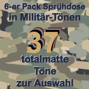 6 x 400 ml Sparvar Militär-Töne totalmatt, Sprühlack - Wählen Sie aus 37 Tönen - Bild 1 von 38