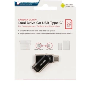 SanDisk Ultra Dual Drive Go 32Go USB 3.1 Clé Double Connectique USB Type-C -... - Photo 1/2