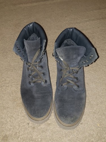 Stivali da combattimento Timberland Carnaby taglia 8 da donna grigi pelle scamosciata