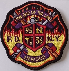 FDNY INWOOD "THE END OF THE LINE" 4" NEW YORK FIRE DEPT PATCH - Bild 1 von 1