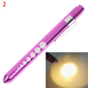 LED Flashlight Work Light First Aid Pen Light Torch Lamp Pupil Gauge Measurem L3