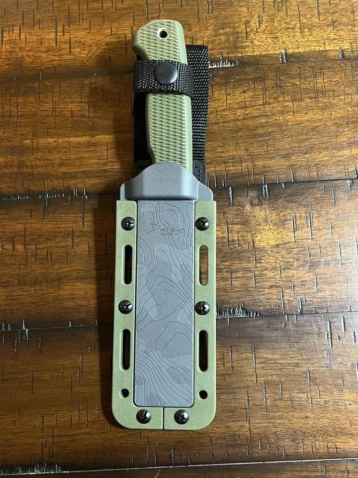 Demko Knives FreeReign Tanto Knife 4.875" Satin AUS10A Blade Green or Black - Image 1 of 4