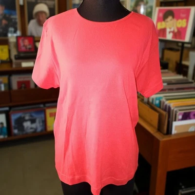 Женская футболка Basic Editions размер XL однотонная красная топ египетский хлопок короткий рукав - Изображение 1 из 4