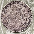 Belgien 5 Francs 1858 Belgique Leopold I 1831-1865 Silber Mor#44 RARE