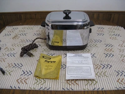 NUNCA USADO?? Freidora cromada vintage NESCO # 3N140E Foto 1 de 4