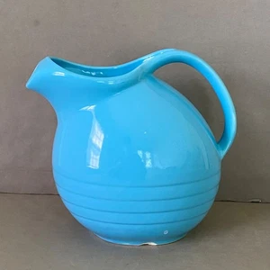 Vintage Marcrest Swiss Alpine Tilt Ball Pitcher or Jug in Turquoise Blue ~ USA - Picture 1 of 18