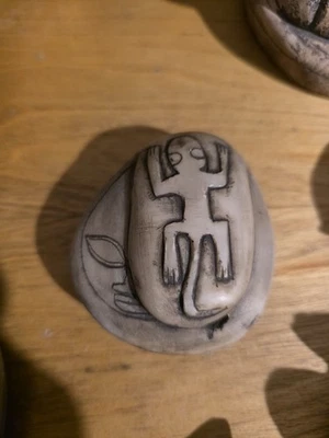 Ojuelos de Jalisco Pre-Maya Antiguo Artefacto de Piedra Alienígena Geco Colgante/Collar Foto 1 de 4